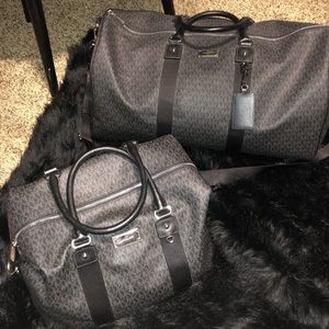 Michael kors duffle and overnight bag set